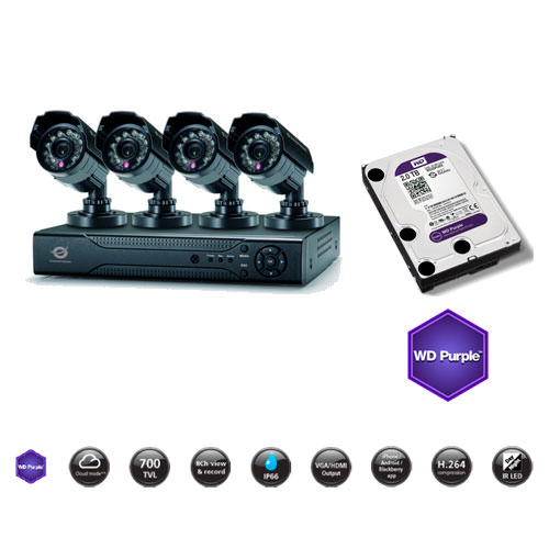 Kit Videovigilancia Conceptronic 8 Can 4 Cam 2tb
